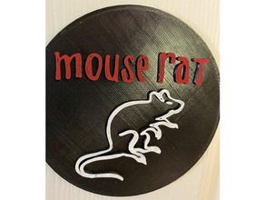 Souris rat logo 3d print model - Mito3D