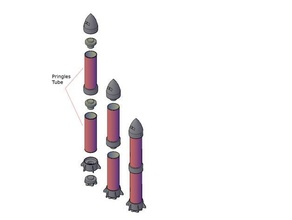 Pringles Rakete Platz Raumschiff spacex Schiff 3d print model - Mito3D