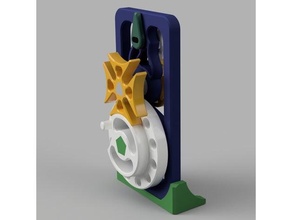 intermittent motion assembly 3d printing gears geneva drive mechanism wheel interactive art 3d print model - Mito3D