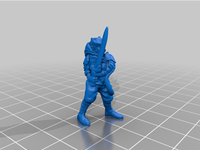 Tiefling weiblich 28mm Base 3d print model - Mito3D