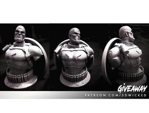 wicked marvel avengers captain america 3d bust stl ready printing free 3d print model - Mito3D