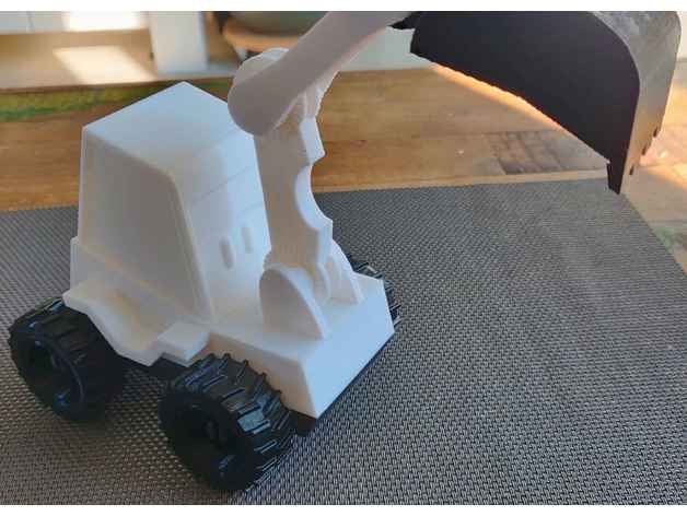 max excavator der bagger cartoon character duplo compatible lego youtube 3D print model - Mito3D