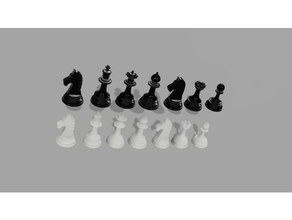 Schach 1 Brettspiele einstellen 3d print model - Mito3D