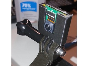 raspberry pi camera v21 sleeve gopro mount case picam raspicam 3d print model - Mito3D