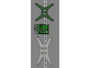 din rail mounts printer controller boards bigtreetech skr mount gtr railcore 3d print model - Mito3D