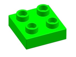 Duplo tuğla 2x2 kısa bina bloklar Lego oyuncak 3d print model - Mito3D