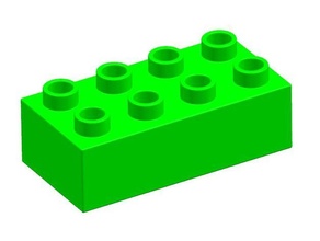 duplo tijolo 2x4 construção blocos Lego brinquedo 3d print model - Mito3D