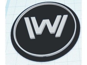 Westworld modüler logo eklemek 3d print model - Mito3D