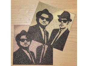 blues brothers coaster version 2 drink 3d print model - Mito3D