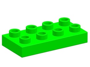 duplo brique 2x4 court bâtiment blocs lego jouet 3d print model - Mito3D