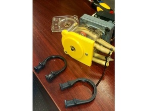 peristaltic pump dual hose retainer clip holder spacer 3d print model - Mito3D