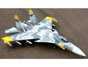 freewing su 35 37 conversion mod Sukhoi jet rc avion russe su35 su37 terminateur améliorer yellow13 3d print model - Mito3D