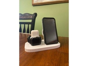 3 1 charging station air pods apple watch iphone 3d print model - Mito3D