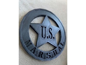 us marshal badge 3d print model - Mito3D