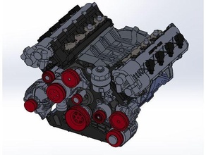 detailed v8 engine model amg m159 3d print model - Mito3D