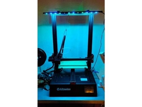 led bar alfawise u20 holder 3d print model - Mito3D