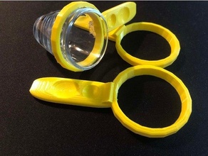 fx 120i autotrickler - handle shot glass measuring cup 3d print model - Mito3D