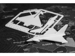 eurofighter Taifun Kit Karte Flugzeug Versammlung erforderlich Flitter Großbritannien Weihnachten Dekoration ef2000 Europa Kämpfer Jet Frankreich Deutschland Geschenk Italien 3d print model - Mito3D