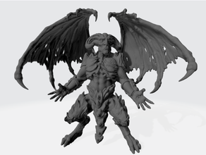 gárgula demônio 28mm maldição strahd dnd masmorras dragões miniatura rpg 3d print model - Mito3D