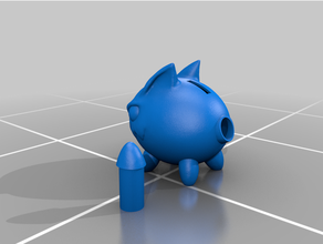 dorimon piggy bank anime coin creature digimon 3d print model - Mito3D
