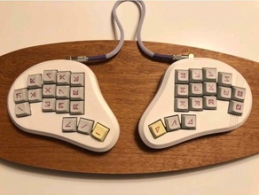 akufu32 aka shinnosuke original mechanical keyboard case & plate cherry mx 3d print model - Mito3D