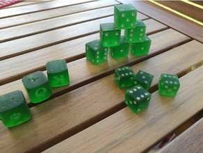 dados parchis poker calibration cube dado dice parchesi 3d print model - Mito3D