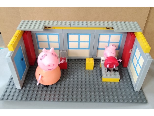 Lego Mauer Paneele Krankenhaus Panel Peppa 3D print model - Mito3D