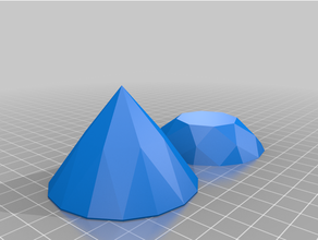 brilliant cut diamond ez print gem 3d print model - Mito3D