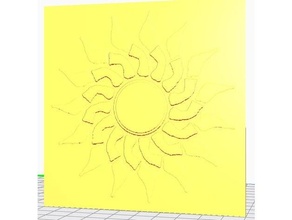 sun lithophane 3d print model - Mito3D
