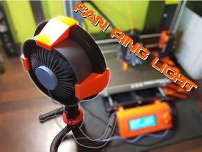 fan ring light cooling ringlight tripod 3d print model - Mito3D