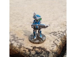 Piyade robot asker 28mm 28mmscale dnd minyatür masaüstü oyun savaş oyunu oyunları Warhammer 40k 3d print model - Mito3D