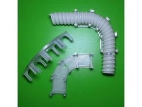 corner holder corrugated pipe aircon drainage 16 mm 20 20mm outer diameter 16mm airconditioner 3d print model - Mito3D