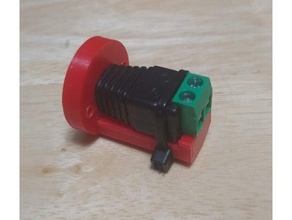 dc jack panel mount adapter connector 3d print model - Mito3D