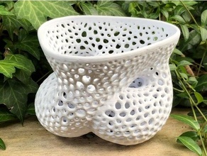 boy's bowl boys surface math art pasta strainer voronoi 3d print model - Mito3D