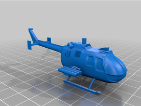 west german bo 105p attack helicopter 3d print model - Mito3D