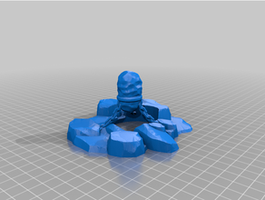 floating rock over portal flotante 3d print model - Mito3D