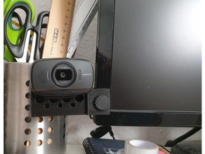 Monitor seitlich angebracht logitech b525 Webcam 3d print model - Mito3D