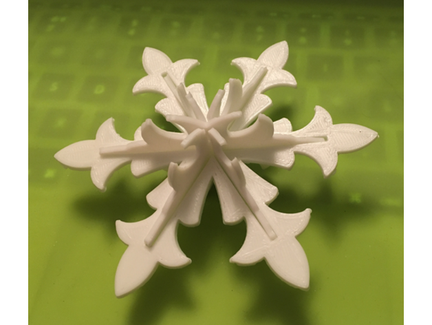 snowflake christmas decoration ornament snowflakes solstice winter 3D print model - Mito3D