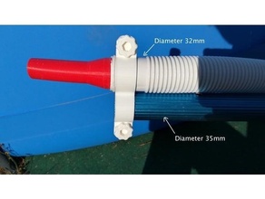 double hose clamp swimming pool collier serrage pour piscine bestway intex 3d print model - Mito3D