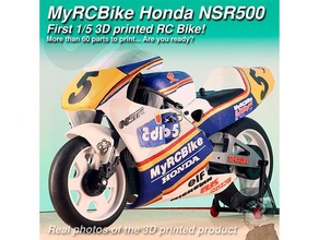 myrcbike nsr500 1 5 3d printed hobby level rc bike number 110 15 gardner honda motorcycle myrccar nsr 3d print model - Mito3D