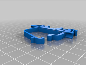click on din rotaia cavo titolare supporto 3d print model - Mito3D