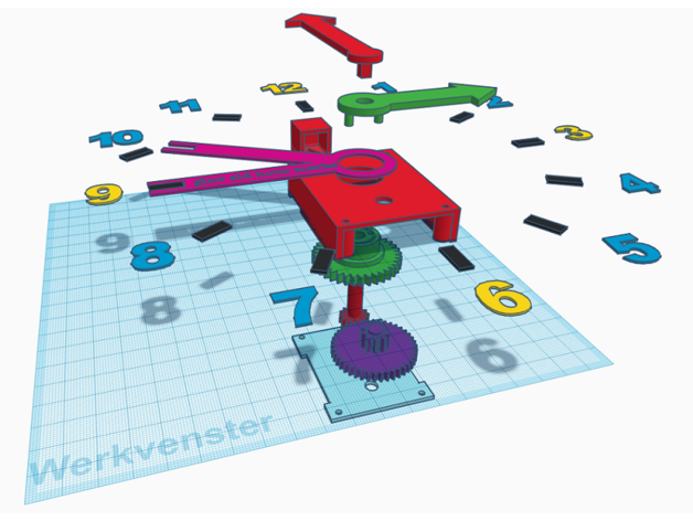 school clock learning 3D print model - Mito3D