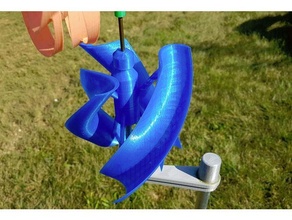 Wind Turbine savoniov Wendel Remix Savonius Rotor Windmühle 3d print model - Mito3D