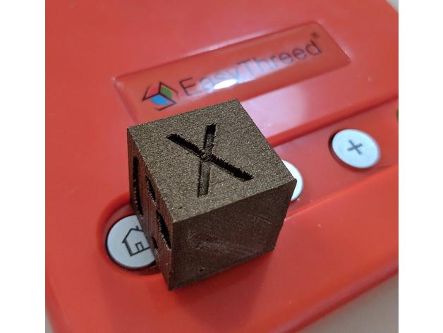 xyz 20mm calibração cubo v20 teste 3D print model - Mito3D