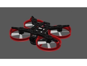 noir minou drone 100mm quad hélicoptère renversé 3d print model - Mito3D