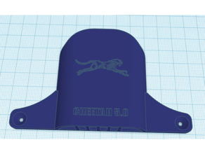 ender 3 ventilador cobrir bainha guepardo 50 logotipo 3d print model - Mito3D