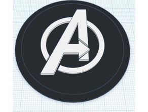 avengers modular logo insert 3d print model - Mito3D