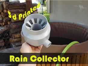 chuva colecionador coletor jardim jardinagem mangueira adaptador braçadeira conector 3d print model - Mito3D