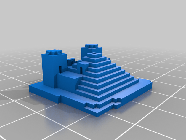 Minecraft deserto tempio video gioco 3D print model - Mito3D