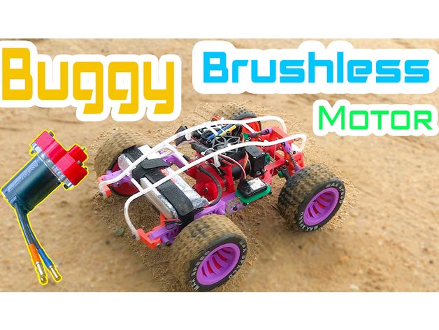 buggy car rc brushless brush buggys cars cartoon gearbox metal gear monster monsters motor racestar 3650 truck trucks tb3d tevo toy toys van 3D print model - Mito3D
